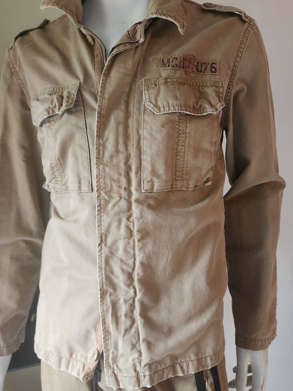 Mossimo Supply Co. Beige Military Field Jacket